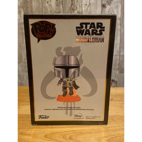 Funko POP! PIN Star Wars Mandalorian with Grogu CHROME Special Edition TARGET SE - Picture 3 of 6